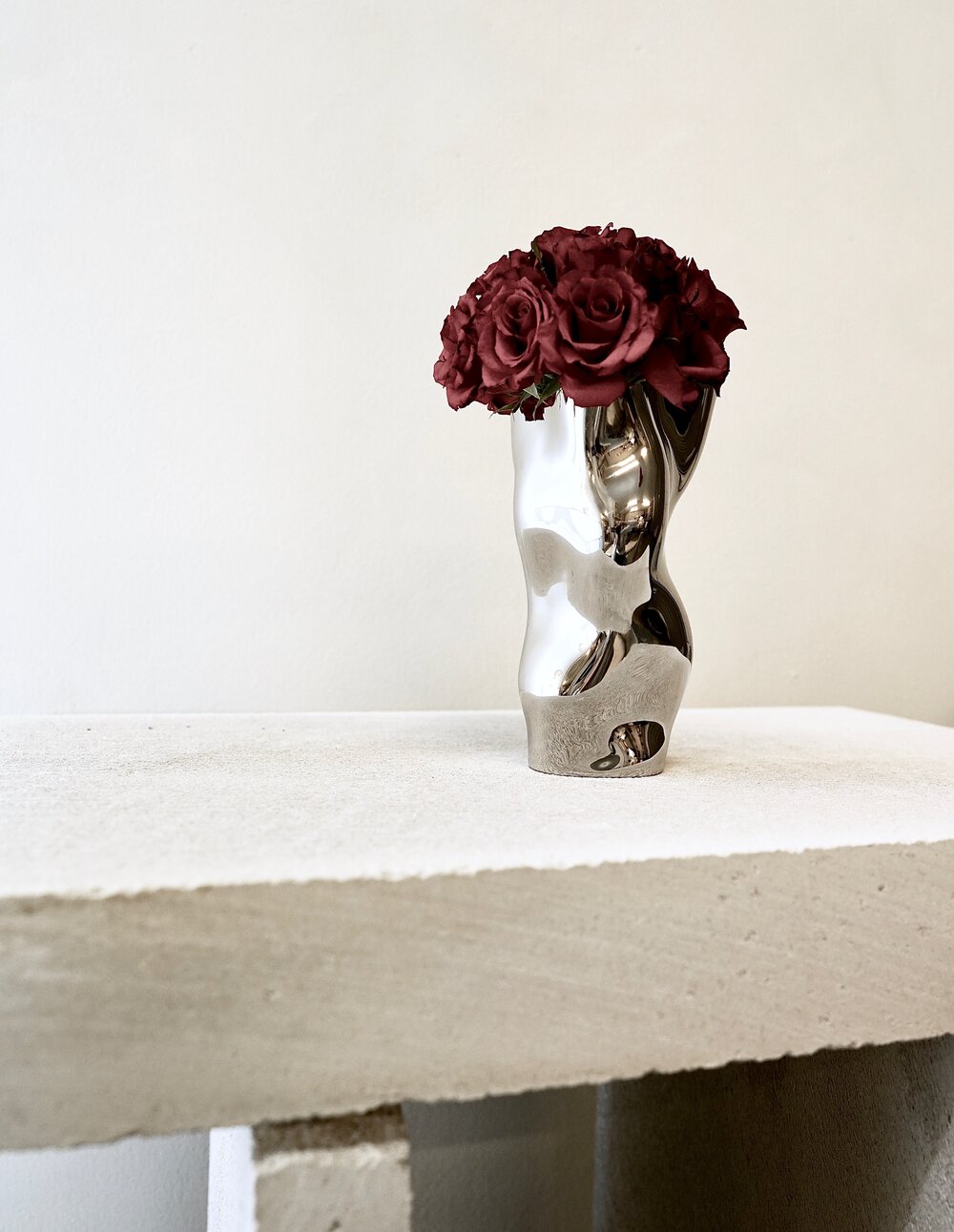 Ostrea 25 vase - Chrome